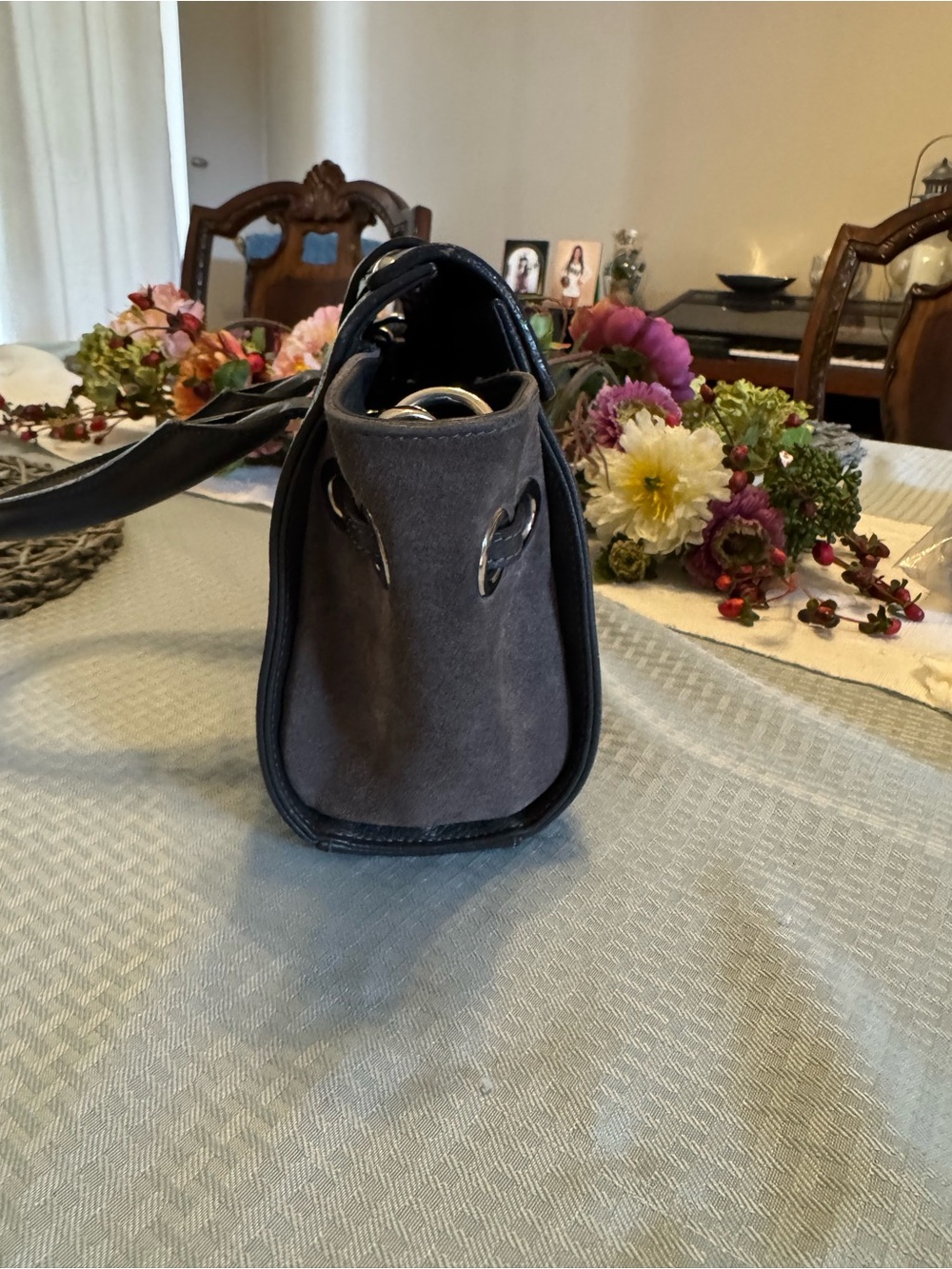 Jimmy Choo Rosalie dark gray leather and suede - Picture 4 of 15